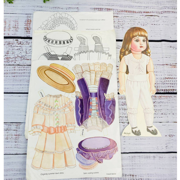 Vintage 1987 Peck-Gandre Paper Doll with Paper Doll Clothes - Picture 7 of 9